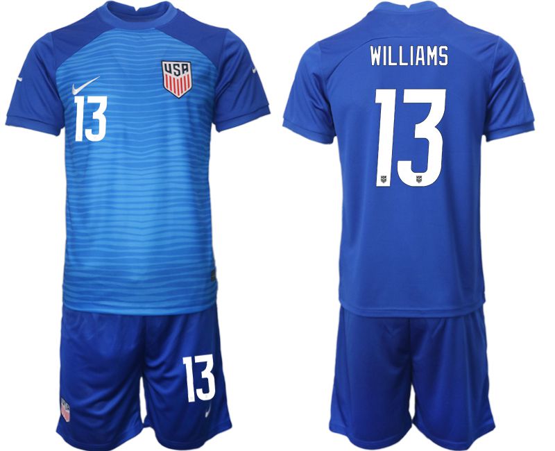 Men 2022 World Cup National Team United States away blue #13 Soccer Jerseys->united states jersey->Soccer Country Jersey